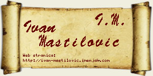 Ivan Mastilović vizit kartica